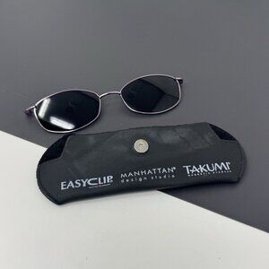 Cool Clip CC820 Eyeglasses Polarized Sunglasses Clip On Only Magnetic Lt Pink